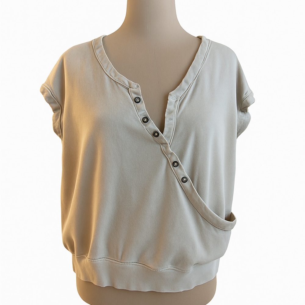 We The Free Cream Buttoned Blouse